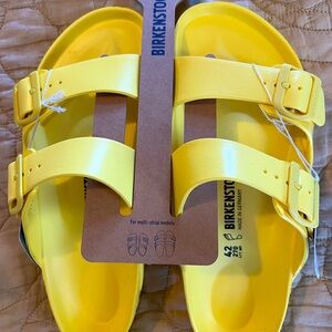 Birkenstock Eva yellow sandals sizes 42 regular BRAND NEW